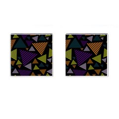 Abstract Pattern Design Various Striped Triangles Decoration Cufflinks (square)