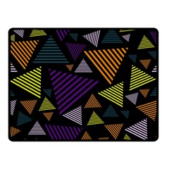 Abstract Pattern Design Various Striped Triangles Decoration Two Sides Fleece Blanket (small)