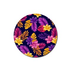 Tropical Pattern Rubber Coaster (round)