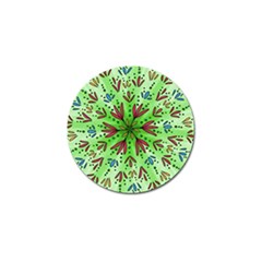 Flower Mandala Art Drawing Spring Background Golf Ball Marker (10 Pack)