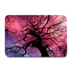 Trees Silhouette Sky Clouds Sunset Plate Mats