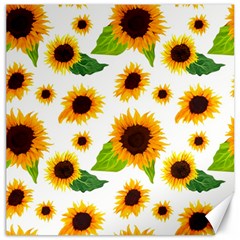 Sunflower Flower Seamless Canvas 12  X 12  by Amaryn4rt