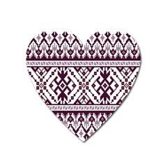 Illustration Ukrainian Folk Seamless Pattern Ornament Heart Magnet