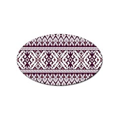 Illustration Ukrainian Folk Seamless Pattern Ornament Sticker Oval (100 Pack)