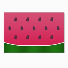 Watermelon Fruit Summer Red Fresh Food Healthy Postcard 4 x 6  (pkg Of 10) by pakminggu