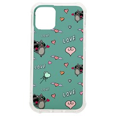 Raccoon Texture Seamless Scrapbooking Hearts Iphone 12 Mini Tpu Uv Print Case	 by pakminggu