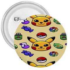 Pikachu 3  Buttons by artworkshop