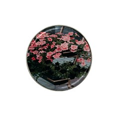 Pink Peony  Flower Hat Clip Ball Marker (4 Pack) by artworkshop