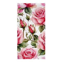 Flower Rose Pink Shower Curtain 36  X 72  (stall)  by Ravend