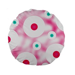 Wallpaper Pink Standard 15  Premium Round Cushions by Luxe2Comfy