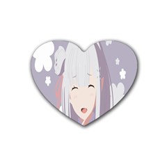 Emilia Rezero Rubber Heart Coaster (4 Pack) by artworkshop