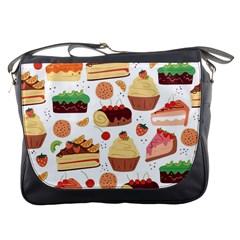 Dessert And Cake For Food Pattern Messenger Bag by Grandong