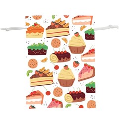 Dessert And Cake For Food Pattern Lightweight Drawstring Pouch (xl) by Grandong