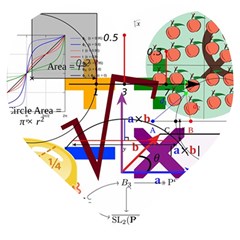 Mathematics Formula Physics School Wooden Puzzle Heart by Grandong