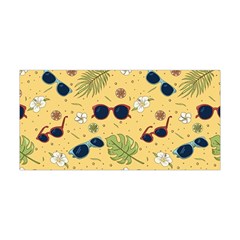 Seamless Pattern Of Sunglasses Tropical Leaves And Flower Yoga Headband by Grandong