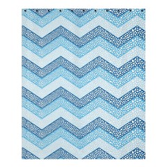 Seamless Pattern Of Cute Summer Blue Line Zigzag Shower Curtain 60  X 72  (medium)  by Grandong