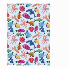 Sea Creature Themed Artwork Underwater Background Pictures Small Garden Flag (two Sides) by Grandong
