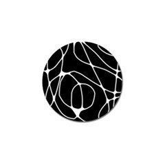 Mazipoodles Neuro Art - Black White Golf Ball Marker (4 Pack)