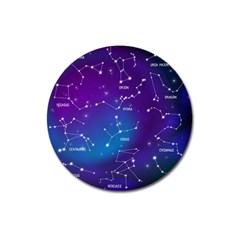 Realistic Night Sky With Constellations Magnet 3  (round) by Cowasu
