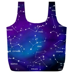 Realistic Night Sky With Constellations Full Print Recycle Bag (xxl) by Cowasu