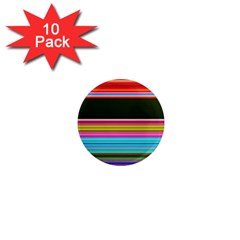 Horizontal Line Colorful 1  Mini Magnet (10 Pack)  by Grandong