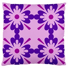 Pink And Purple Flowers Pattern Large Cushion Case (one Side) by shoopshirt