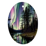 Northern Lights Aurora Borealis Oval Ornament (Two Sides)