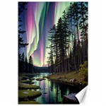 Northern Lights Aurora Borealis Canvas 12  x 18 