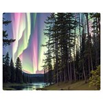 Northern Lights Aurora Borealis Premium Plush Fleece Blanket (Medium)