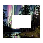 Northern Lights Aurora Borealis White Wall Photo Frame 5  x 7 