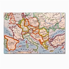 Vintage World Map Europe Globe Country State Postcard 4 x 6  (pkg Of 10) by Grandong
