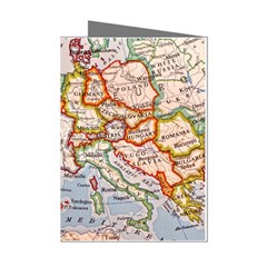 Vintage World Map Europe Globe Country State Mini Greeting Cards (pkg Of 8) by Grandong