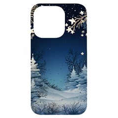 Christmas Night Winter Iphone 14 Pro Black Uv Print Case