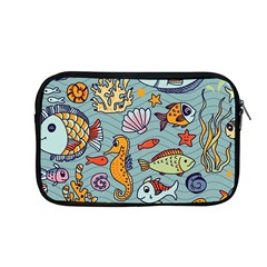 Cartoon Underwater Seamless Pattern With Crab Fish Seahorse Coral Marine Elements Apple Macbook Pro 13  Zipper Case by uniart180623