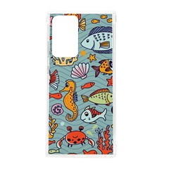 Cartoon Underwater Seamless Pattern With Crab Fish Seahorse Coral Marine Elements Samsung Galaxy Note 20 Ultra Tpu Uv Case by uniart180623