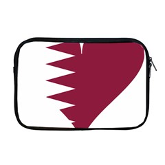 Heart-love-flag-qatar Apple Macbook Pro 17  Zipper Case by Bedest