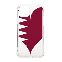 Heart-love-flag-qatar Iphone 11 Pro 5 8 Inch Tpu Uv Print Case by Bedest