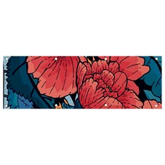 Flower Classic Japanese Art Banner And Sign 9  X 3 