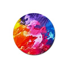Colorful-100 Rubber Round Coaster (4 Pack) by nateshop
