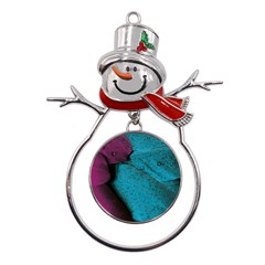 Plumage Metal Snowman Ornament by nateshop