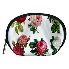 Roses-white Accessory Pouch (medium) by nateshop