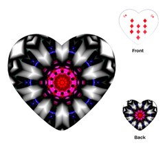 Kaleidoscope-round-metal Playing Cards Single Design (heart) by Bedest