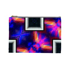 Box-abstract-frame-square Cosmetic Bag (large) by Bedest