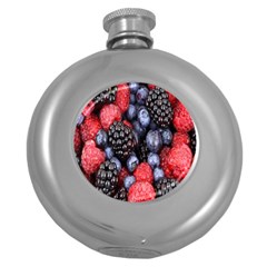 Berries-01 Round Hip Flask (5 Oz) by nateshop