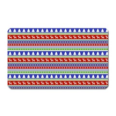Christmas-color-stripes Pattern Magnet (rectangular) by Bedest