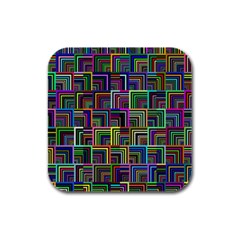 Wallpaper-background-colorful Rubber Square Coaster (4 Pack) by Bedest
