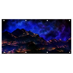 Landscape-sci-fi-alien-world Banner And Sign 8  X 4  by Bedest