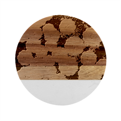 Cherry-blossoms-floral-design Marble Wood Coaster (round) by Bedest