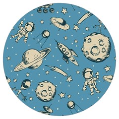 Space Objects Nursery Pattern Round Trivet by pakminggu