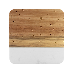 Terrazzo Natural Stone Pattern Art Marble Wood Coaster (square) by pakminggu